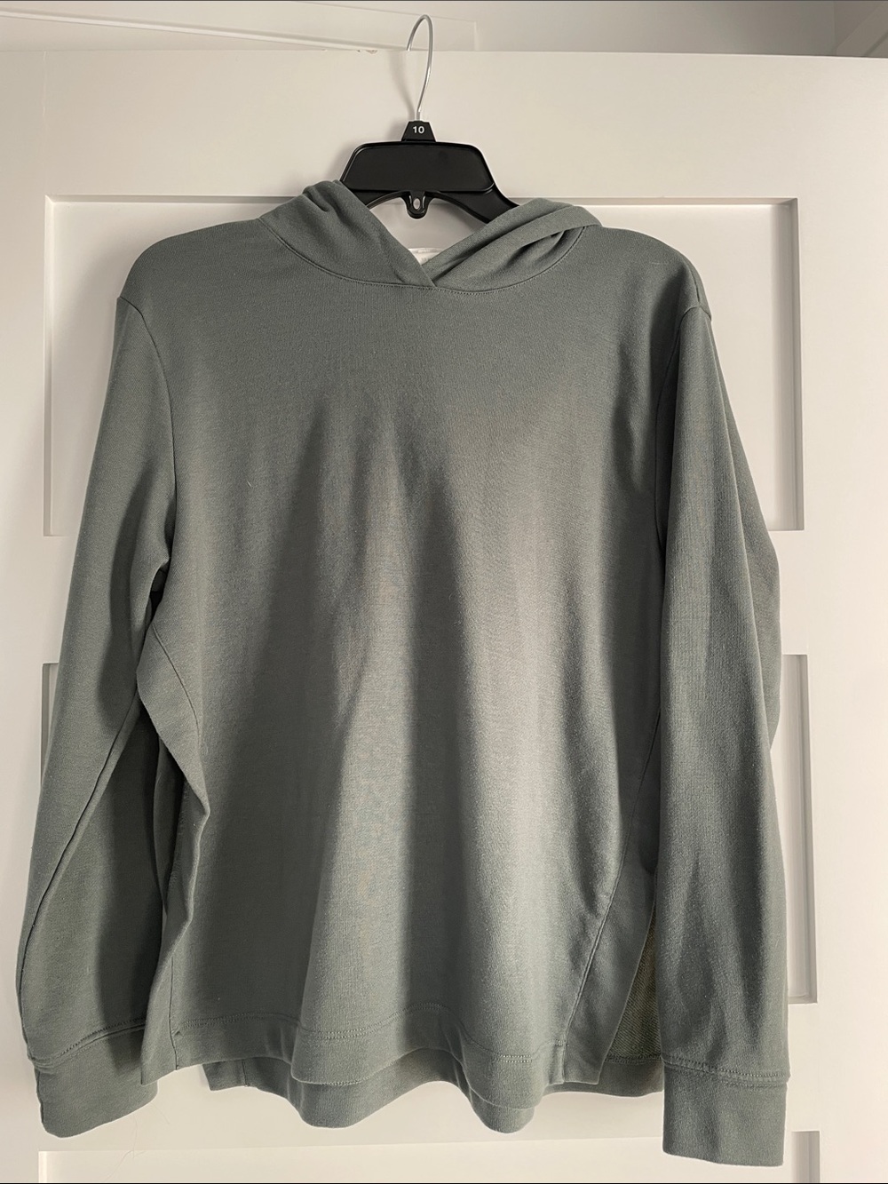 Women’s Maternity Hooded Long-Sleeve Shirt - Sage Green